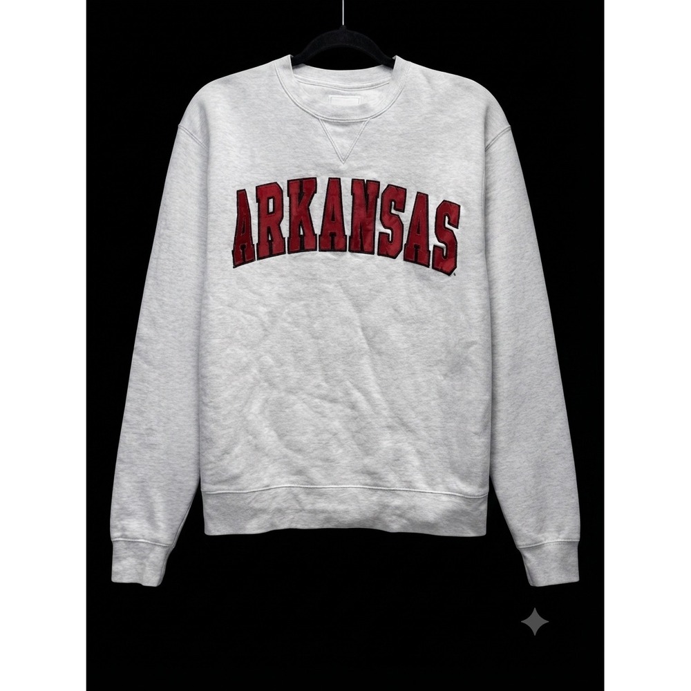 Gear For Sports Arkansas Razorbacks Big Cotton Sweatshirt Heather Grey Small